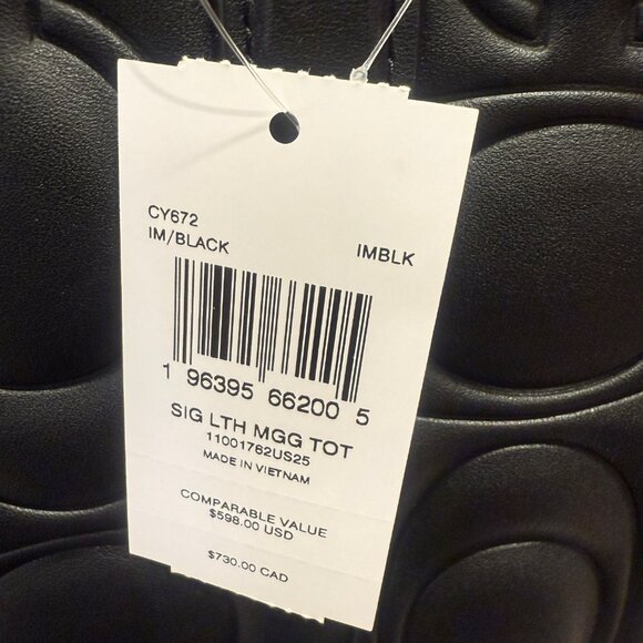 coach Maggie Tote Bag In Signature Leather cy672 - Picture 7 of 7